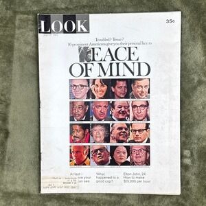 LOOK Magazine July 27 1971 Elton John Joan Baez Peace of Mind Vintage 70s News‎